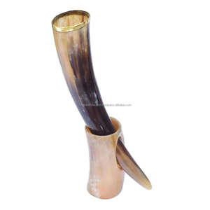 Cuerno vikingo para beber, artesanías naturales talladas en estilo animal para boda o decoración del hogar, pulido por Falak World Export - Product Image 4