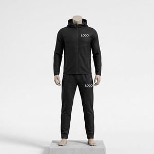 Conjunto Deportivo Personalizado con Logotipo, Unisex, Estilo Urbano, Transpirable, con Cordón Ajustable, Sudadera con Capucha y Cremallera, Pantalones Jogger, Ropa Deportiva para Gimnasio - Product Image 5