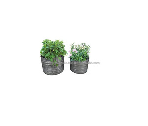 POT galvanisé en métal pour la décoration de jardin, jardinière métallique, pour la maison, nouveau STYLE, w - Product Image 1