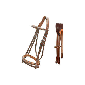 Conjunto de Brida Martingala de Cuero Premium para Montar a Caballo - Product Image 1