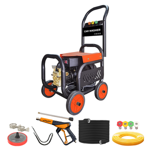 Nettoyeur haute pression électrique portable 4HP à haut débit avec une pression de 160 bars et une puissance de plus de 1500W, <span class=keywords><strong>kit</strong></span> de roues pour le nettoyage - Product Image 1