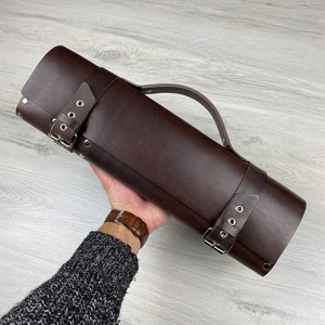 Bolsa de Cuero Genuino de Lujo para Cuchillos de Chef, Protección Duradera a Prueba de Olores para Profesionales Culinarios, Organizador de Viaje LSKR-0019 - Product Image 6