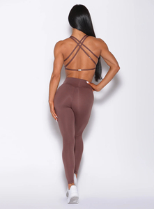 Leggings Solomon Global Apparel 2027 Personalizados al por Mayor, Color Chocolate, con Bolsillo Lateral Izquierdo, Cintura Elástica, Spandex/Nylon - Product Image 4
