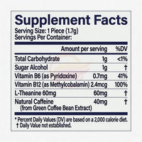 Chewing-gum énergétique Direct Factory avec 60 mg de caféine, sans sucre, nutrition sportive, OEM, marque privée