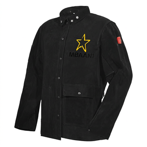 Veste de soudeur en cuir pour homme 2026 – Vêtement de travail de sécurité imperméable et respirant avec fermeture boutonnée pour atelier - Product Image 3