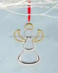 Decoración árbol colgante estrella ornamento aluminio Material plata Color Navidad producto - Product Image 2