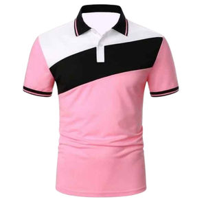 High Quality Patchwork Casual Sport Short Sleeve Polo Shirt Cotton Breathable Soft Comfortable Lightweight Classic Shirt - Product Image 5