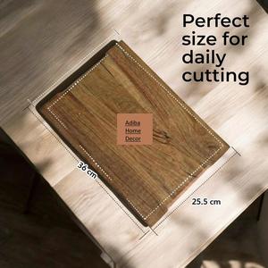 Tabla de Cortar de Madera de Acacia Premium para Cocina, Tabla de Cortar Resistente y Sólida con Ranura para Jugos, para Verduras y Alimentos Cotidianos - Product Image 3