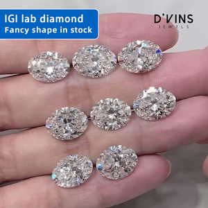 D'vins Jewels - Diamantes Sueltos al por Mayor, Forma Ovalada, 0.5 ct, 1 ct, Color D, Corte Excelente, Diamantes Cultivados en Laboratorio, Rellenos, Surat - Product Image 2