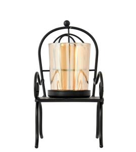 Iron Candle Stand Chair Shape <b>Black</b> Metal Home Decoration Heat Resistant Candle <b>Holder</b> - Product Image 3