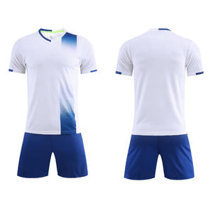 Ensemble de maillots et shorts de football personnalisés par sublimation, orange marine, pour hommes adultes, respirant, en polyester, uniforme - Product Image 2