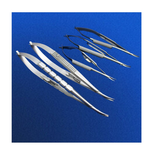 Lot de 5 porte-aiguilles de micro-chirurgie Castroviejo 2026 de qualité O.R. assortis, courbés, pour instruments médicaux - Product Image 1