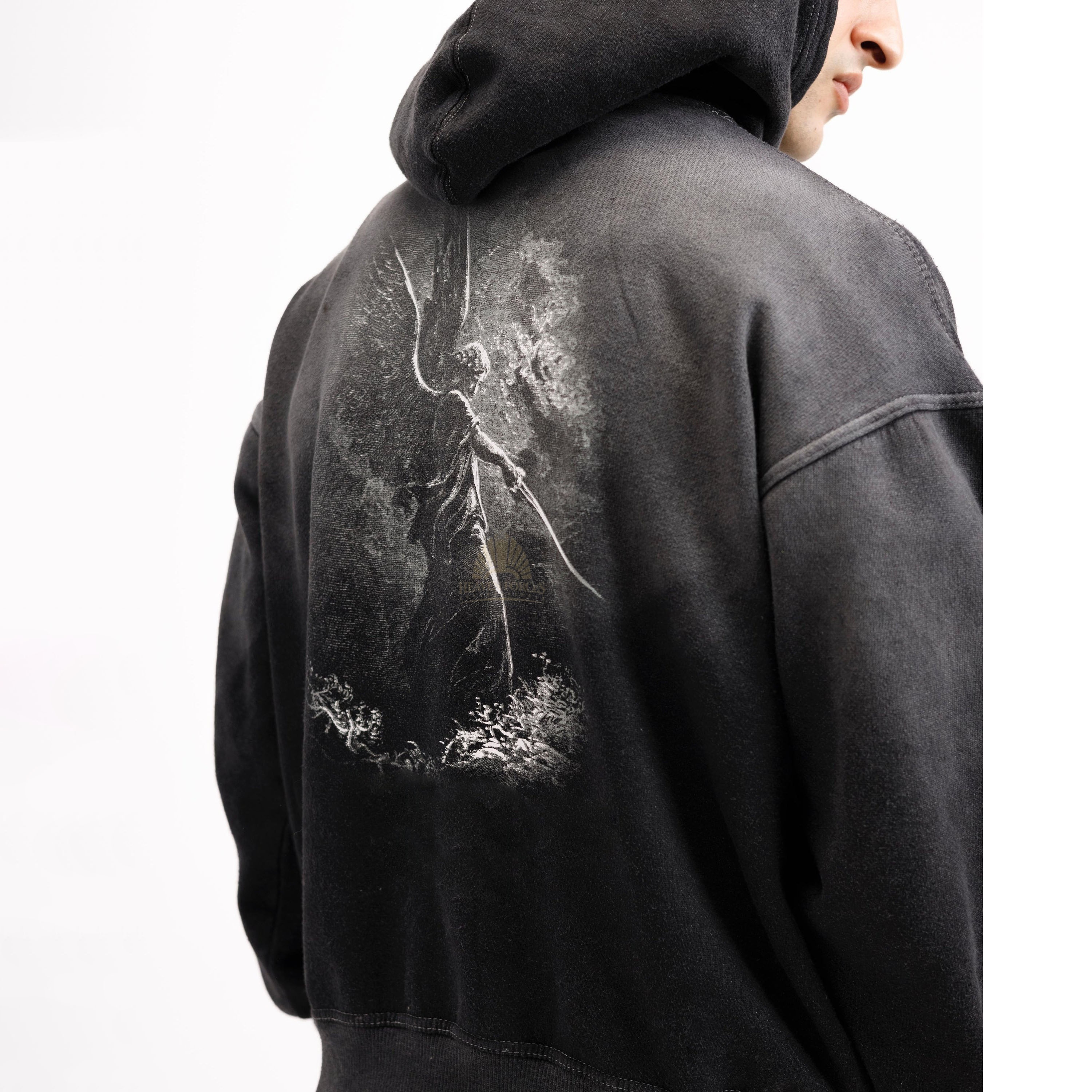 Sun Faded Custom Acid Wash Hoodies High Gsm Stone Washed Sweatshirt Men - View #4