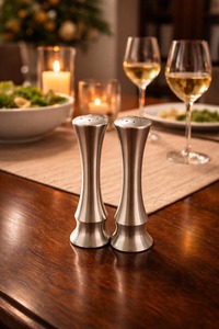 Classic Metal <b>Salt</b> And Pepper <b>Shaker</b> Set For Restaurant Hotel And Home Use Functional And Stylish Seasoning Set From India - Product Image 5