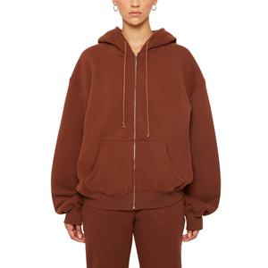 Survêtement d'hiver en coton et polyester écologique avec logo personnalisé pour femmes ensemble de jogging deux pièces - Product Image 3