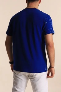 Nouvelle Arrivée Tendance Actuelle T-shirts Homme à Manches Courtes en Coton Tricoté 100% Respirant Séchage Rapide Léger Coupe Classique Motif Avant - Product Image 3
