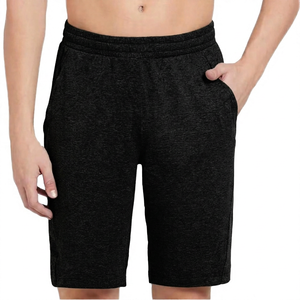 Pantalones Cortos Bermuda de Algodón Gris para Hombre, Cintura Media, Cordón Elástico, Pantalones Cortos Deportivos Casuales con Bolsillos, Tejido de Punto Transpirable - Product Image 2