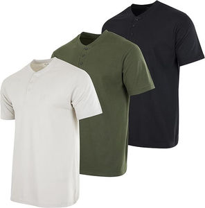 เสื้อยืดแขนสั้นทรงสปอร์ตสำหรับผู้ชาย ผ้าถักลายโพลีเอสเตอร์/คอตตอน สีดำล้วน ซักแล้ว น้ำหนัก 180 กรัม ผ้าหนา MOQ ต่ำ - Product Image 3