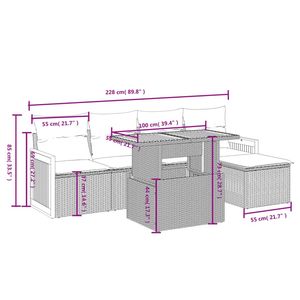 Ensemble de canapés de jardin beige - Product Image 3