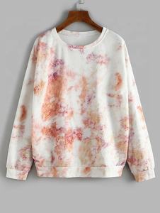 เสื้อสเวตเตอร์คอกลมสำหรับผู้หญิงเสื้อสเวตเตอร์ผ้าฝ้ายผ้าขนแกะแบบมีฮู้ดพิมพ์ลายแบบกำหนดเองสำหรับ2023โลโก้ RM - Product Image 4