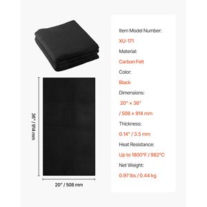 Set di 2 Coperte in Feltro di Carbonio per Saldatura 50x90 cm, Ignifughe, Resistenti al Calore fino a 1800°F, Accessori di Sicurezza per Saldatura e Saldatura a Stagno - Product Image 2