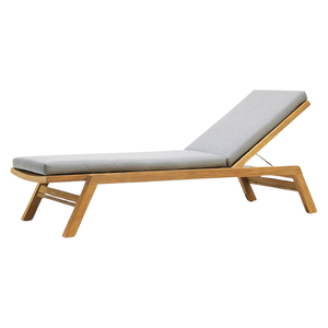 Chaise longue pliable en teck pour piscine, lit de soleil de qualité supérieure, prix de gros - Product Image 6