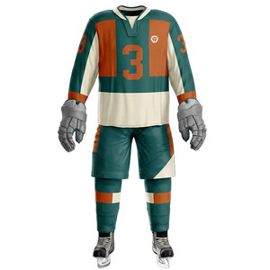 Ensemble d'uniformes de hockey sur glace professionnels, tissu respirant, design léger, coupe confortable pour l'entraînement, les matchs et les vêtements de sport - Product Image 1