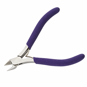 Pince coupante latérale de précision Purple Grip pour la découpe de fils fins, idéale pour la fabrication de bijoux et les travaux manuels - Product Image 3