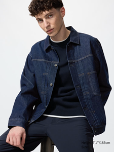 Apparel Stitch Mens <b>Denim</b> Trucker <b>Jacket</b> with <b>Lightweight</b> Breathable Comfort Fabric Winter Season Customized Size - Product Image 2