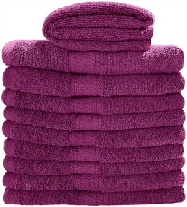 Toalla de Baño de Algodón de Lujo Color Púrpura, Ultra Suave, Ligera, de Secado Rápido y Alta Absorbencia, para Baño, Hotel, Spa y Playa - Product Image 1