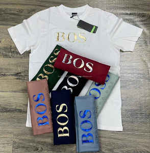 Nouveau T-shirt décontracté pour homme 2026, haute qualité, coton pur doux, respirant, respectueux de la peau, imprimé, col oversize, tricoté sur le devant - Product Image 1