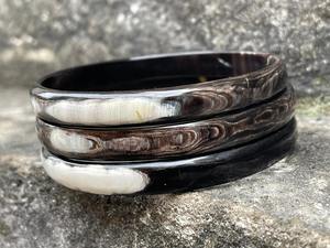 Handcrafted Premium Quality Eco-Friendly <b>Engraved</b> Horn <b>Bangle</b> Natural Elegant Style Fashion Unisex Round Polished Natural - Product Image 1