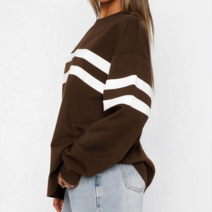 Sweat-shirt pour femme personnalisé avec logo, style streetwear, vente en gros, prix bas, sweat-shirts surdimensionnés imprimés sur mesure pour femmes, prix abordable - Product Image 4