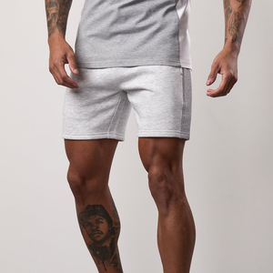 Shorts sportifs pour hommes, respirants, à séchage rapide, écologiques, en polyester/coton, taille mi-haute, avec cordon de serrage, logo avant et poches - Product Image 3