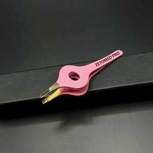 Pinces à épiler professionnelles de précision OEM, ensemble de 3 pièces, écologiques, légères, durables, en acier inoxydable rose, logo personnalisé - Product Image 2