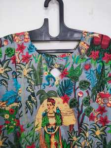 ชุดเดรสคาฟทันผ้าฝ้ายพิมพ์ลายอินเดียทำมือ สวมใส่สบาย เหมาะสำหรับชายหาด สไตล์โบโฮ - Product Image 6