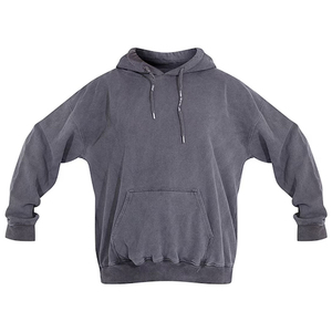 Sweat à capuche oversize pour femme en molleton épais délavé à l'acide, avec logo personnalisé imprimé sur le devant, idéal pour l'hiver - Product Image 6