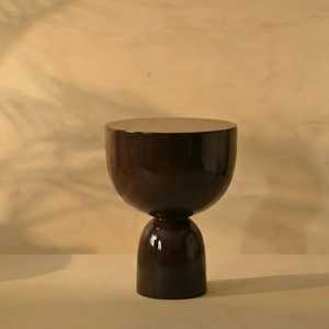Mesa de Centro Redonda Moderna de la Mejor Calidad, Diseño Minimalista, Acabado Negro, Muebles para Sala de Estar, Decorativa - Product Image 3