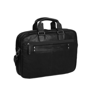 Classic Black Leather Laptop <b>Briefcase</b> for Men Luxury Business Office Bag with Professional Organizer Compartments - Product Image 4