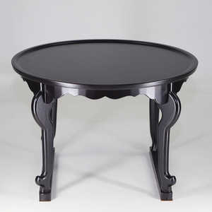 Antique <b>Round</b> Korean Dining <b>Table</b> <b>Small</b> Black Oriental Traditional <b>Coffee</b> <b>Table</b> - Product Image 4