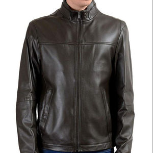 Blouson en cuir pour homme tendance 2026, blouson de moto en cuir véritable de qualité supérieure, sur mesure - Product Image 1