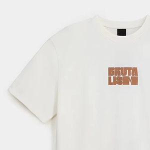 2025 nueva llegada de alta densidad de impresión 100% algodón de punto gráfico camisetas de gran tamaño de media manga logotipo personalizado OEM ODM al por mayor - Product Image 3