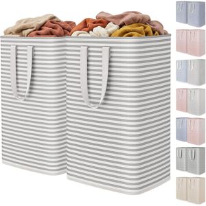 Set di 2 Grandi Cesti Portabiancheria Pieghevoli, Impermeabili e Autoportanti con Manici per Facile Trasporto - Product Image 1