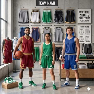 Manufacturer Gray Mesh Custom Men Basketball Shorts Front Elastic Waist Quick Dry Breathable Gym Wear Sportswear 100% Polyester - Product Image 3