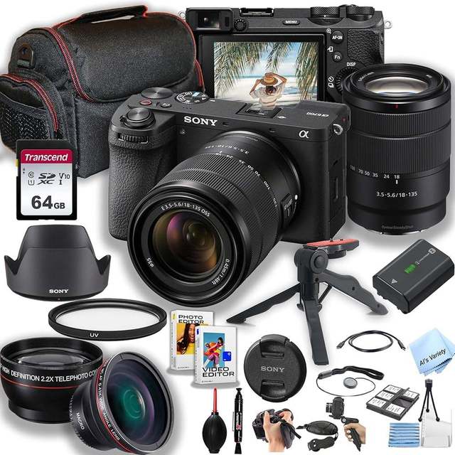 Alpha A6700 Mirrorless Video Camera SEL1655G 16-55mm F2.8 G Standard Zoom Lens CMOS Sensor 8K Video SD Card 41x-63x Optical Zoom