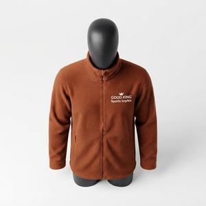 Customized <b>Mens</b> Lightweight Full Zip Stand Collar Soft Polar Fleece Front Winter Outdoor Casual Zipper <b>Jacket</b> - Product Image 5