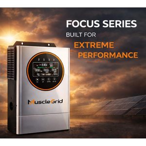 MuscleGrid 5KW Focus Series Hybrid Solar Inverter <b>24V</b> <b>Battery</b> Support 9KW PV Support IP43 Rated Designed for Extreme Performance - Product Image 5