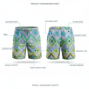 Shorts d'été décontractés pour hommes, personnalisables, à séchage rapide, taille élastique avec cordon de serrage, légers et respirants, vente chaude, OEM ODM - Product Image 2