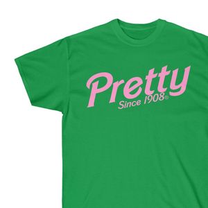 Camiseta verde de manga corta para mujer con estampado gráfico bonito en rosa, camiseta informal de algodón con cuello redondo, camiseta de moda de verano, suave y cómoda - Product Image 3