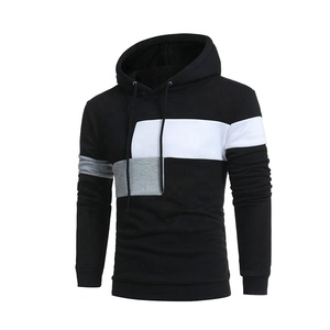 Sweat à capuche zippé léger pour homme, style colorblock, manches longues, thermique, pour la course à pied, taille push, 100% coton, colorblock - Product Image 3